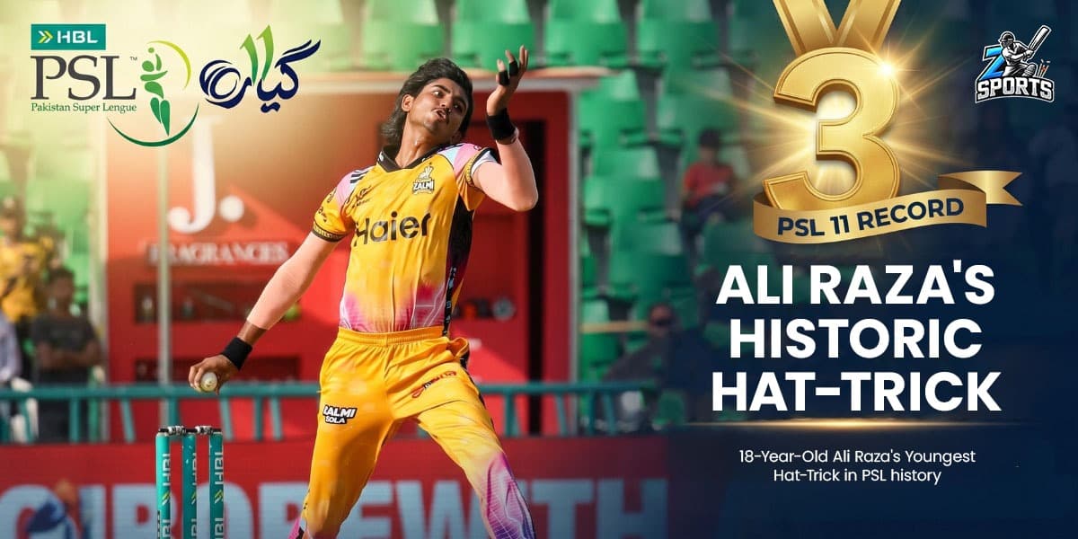 18-Year-Old Ali Raza's Youngest Hat-Trick in PSL history