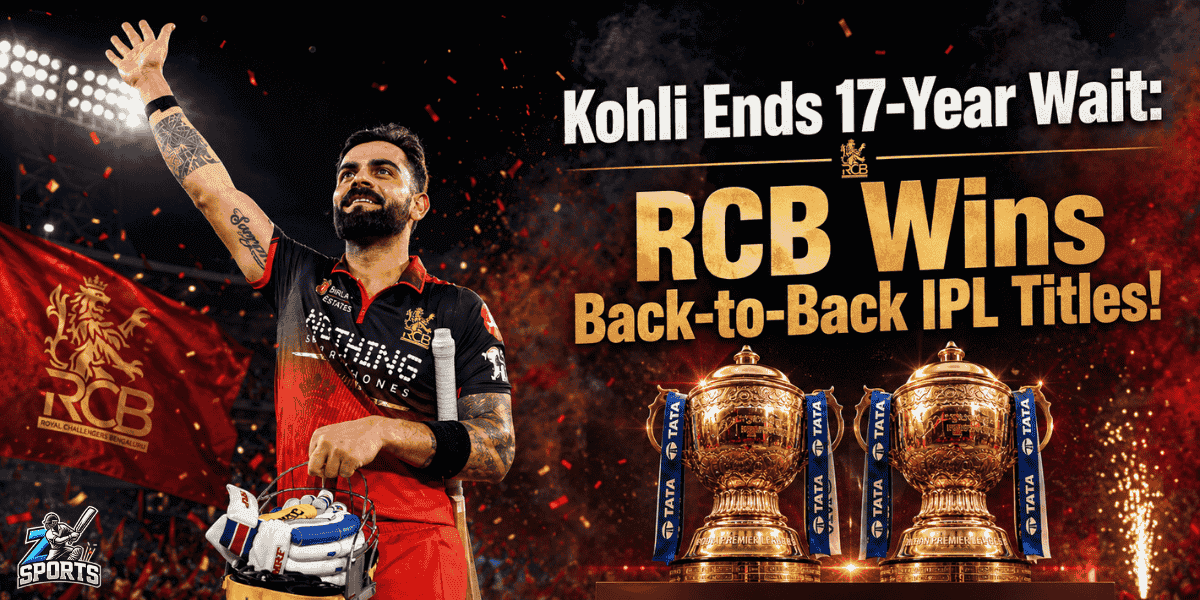 Kohli Ends 17-Year Wait: RCB Wins Back-to-Back IPL Titles!