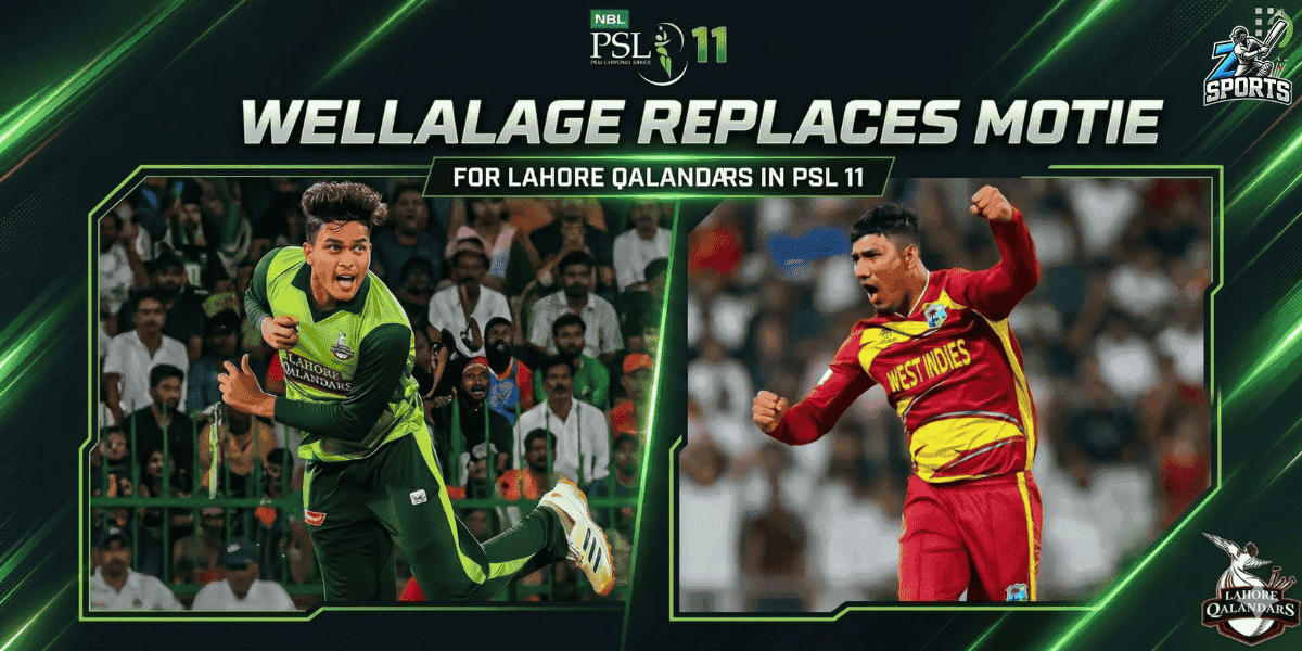 Wellalage Replaces Gudakesh Motie for Lahore Qalandars in PSL 11