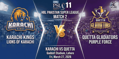 Karachi Kings vs Quetta Gladiators Rivalry psl11 Match 2