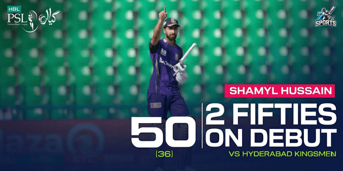 Shamyl Hussain First Player to Hit Two Fifties on PSL Debut