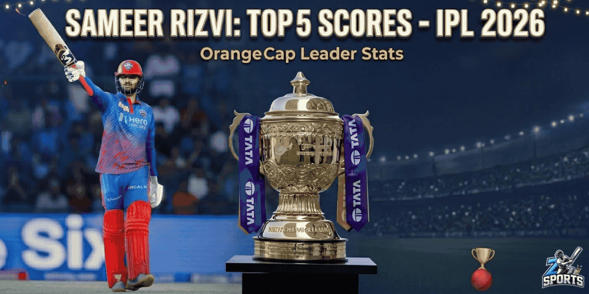Sameer Rizvi Top 5 Scores IPL 2026 Orange Cap Leader Stats