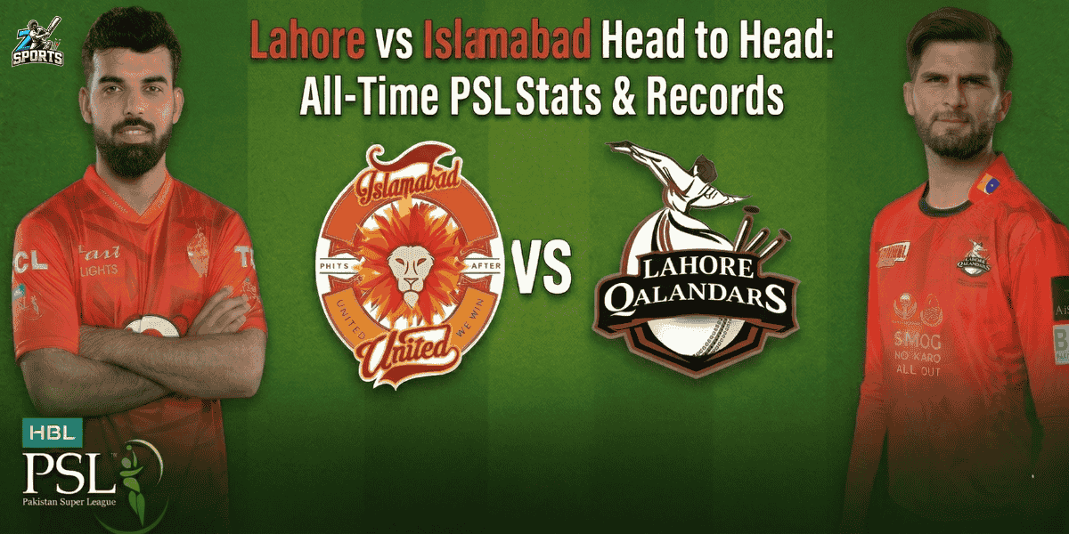 Lahore vs Islamabad Head to Head All-Time PSL Stats & Records