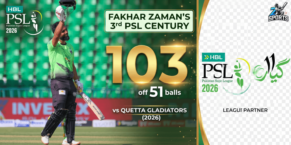 Fakhar Zaman 3rd PSL Century 103 off 51 vs Quetta (2026)