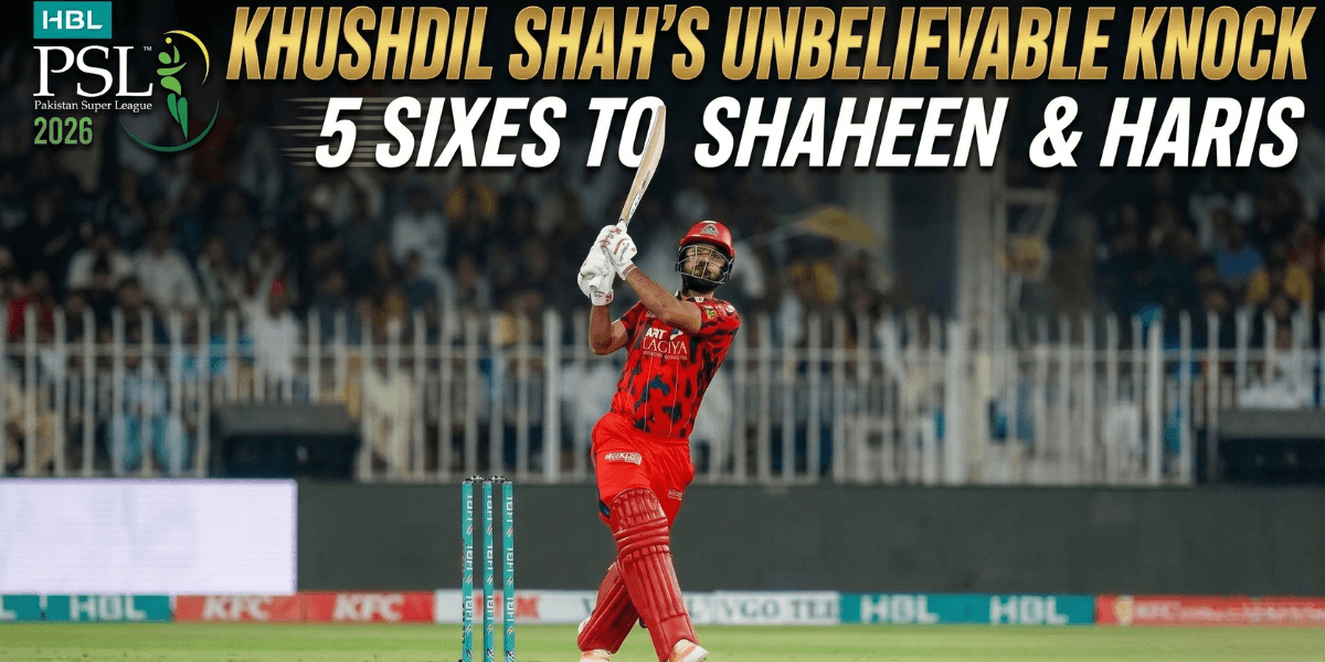 Khushdil Shah Unbelievable Knock 5 Sixes to Shaheen & Haris