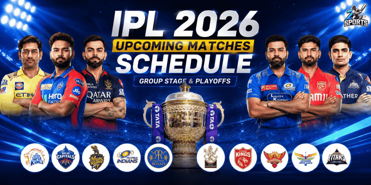 IPL 2026 Upcoming Matches Schedule: Group Stage & Playoffs