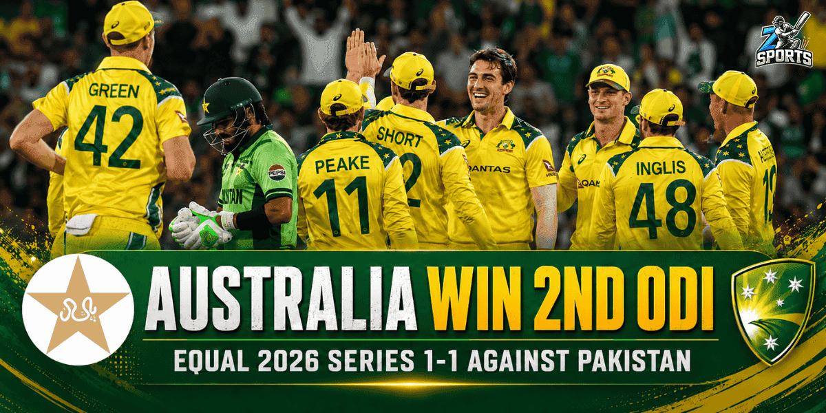 Australia Win 2nd ODI, Equal 2026 Series 1-1 Against Pakistan