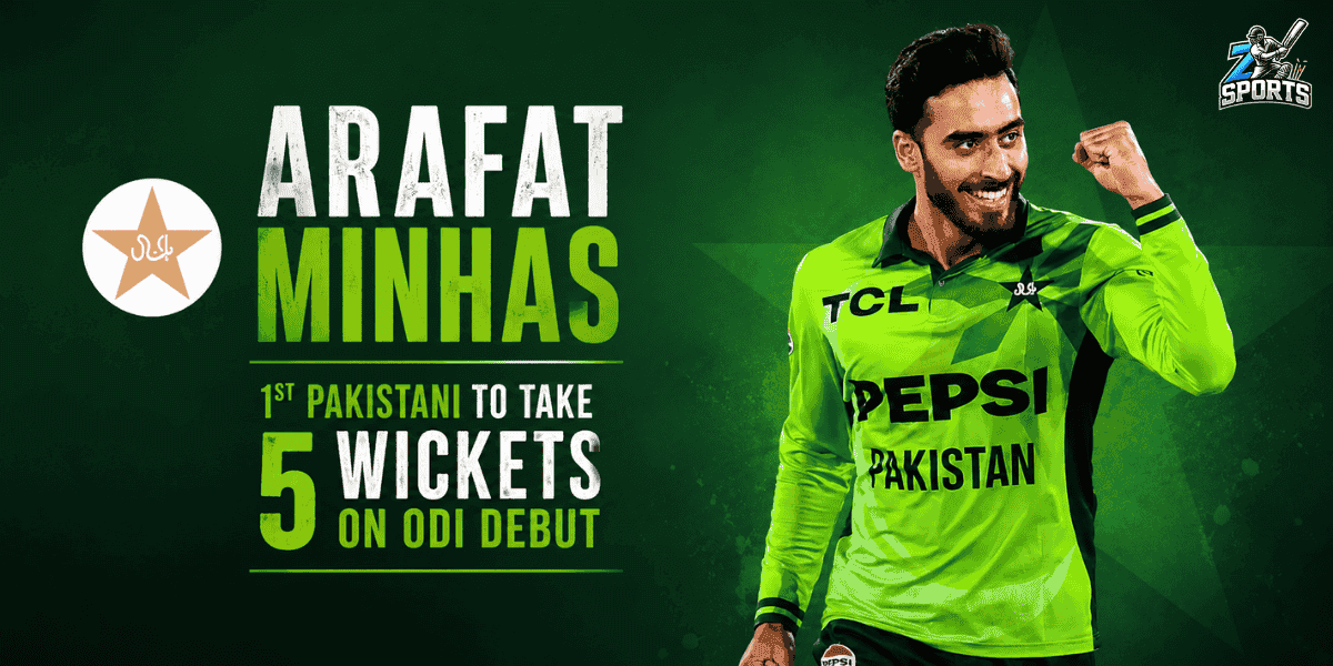 ARAFAT MINHAS 1st Pakistani to take 5 wickets on ODI debut