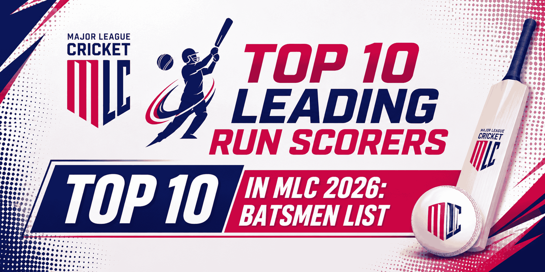 Top 10 Leading Run Scorers in MLC 2026: Batsmen List