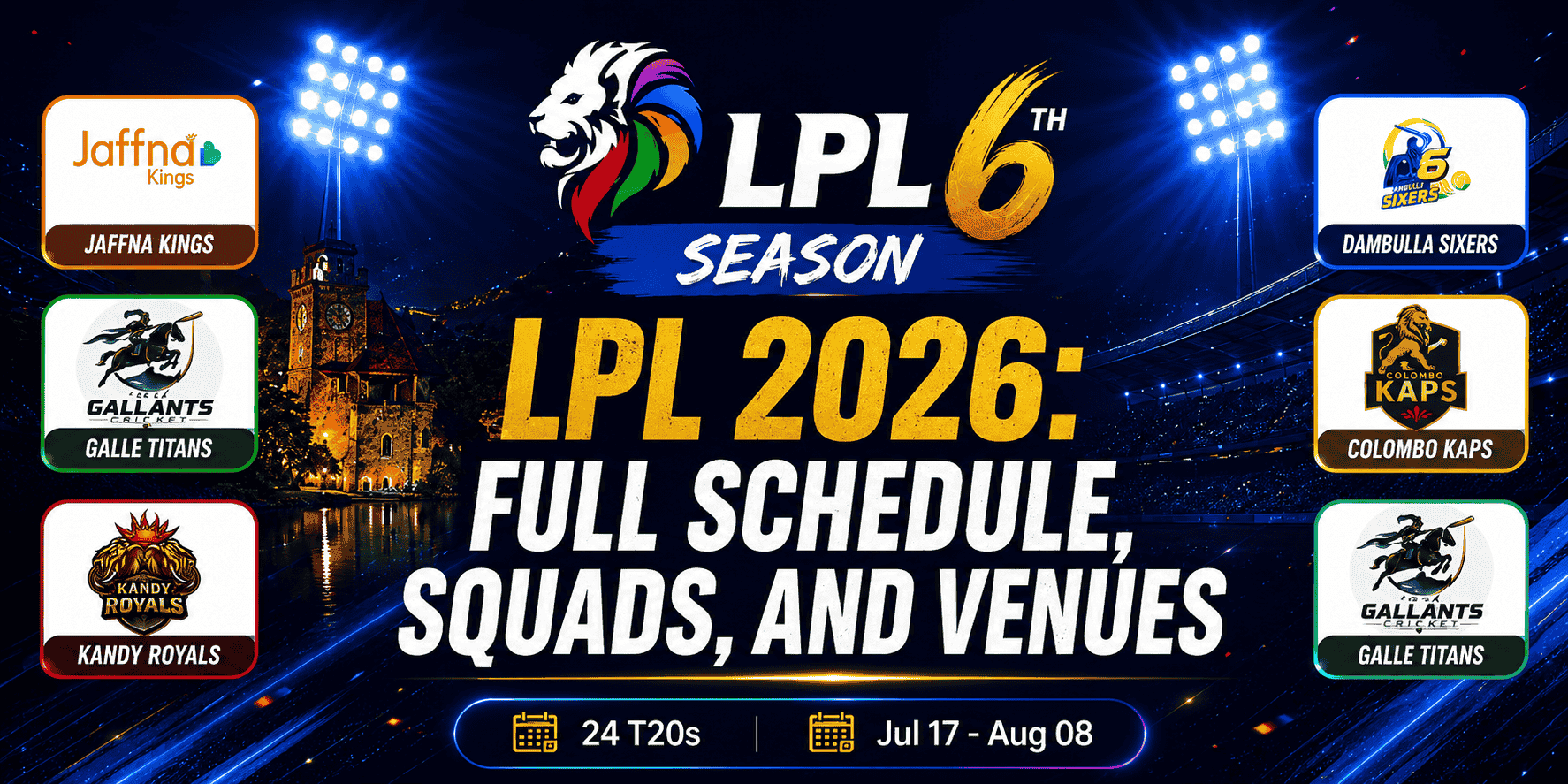 LPL 2026 Full Schedule, Squads, and Venues Guide