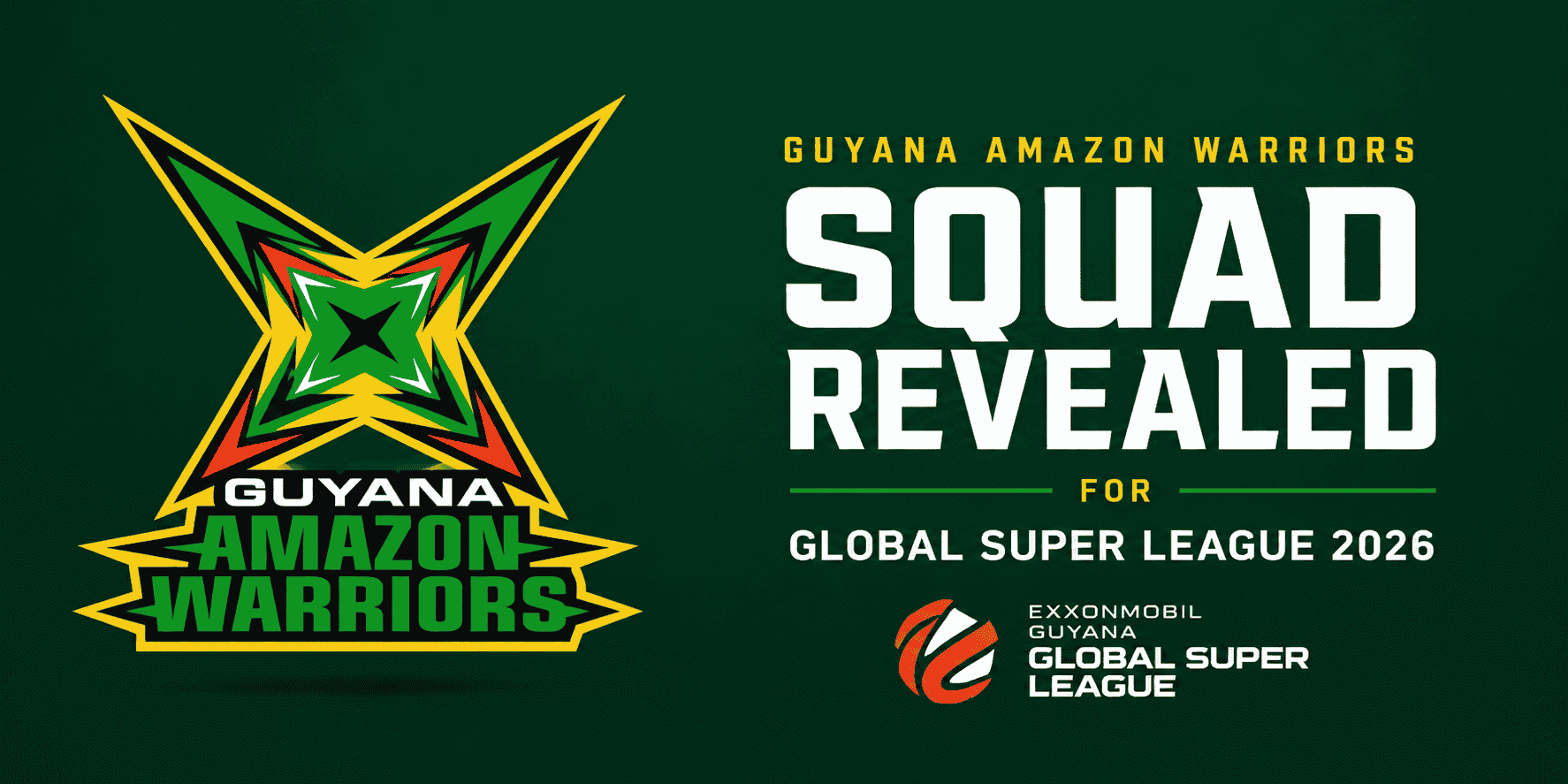 Guyana Amazon Warriors Squad for Global Super League 2026