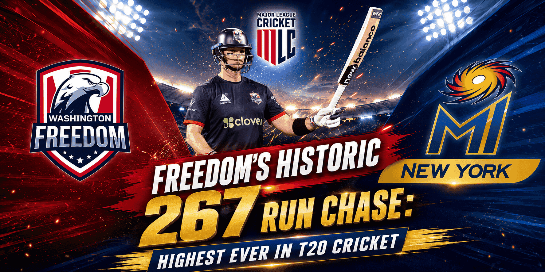 Freedom’s Historic 267 Run Chase: Highest Ever in T20 Cricket